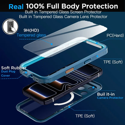 Waterproof IP68 Water Protective Case For iPhone 17 16 Pro Max 17 Air 16 Plus Shockproof Magnetic Magsafe Cover Screen Protector