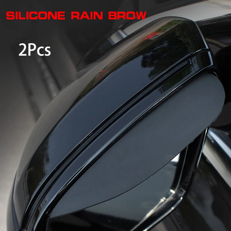 Car Rearview Mirror Rain Eyebrow Universal Silicone Rainproof Auto Rearview Mirror Rain Visor Shade Cover Car Accessories