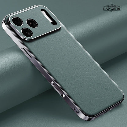 Luxury Leather Phone Case for iPhone 17 16 15 14 Pro Max Air 17Pro 16Pro Full Lens Protection Back Cover
