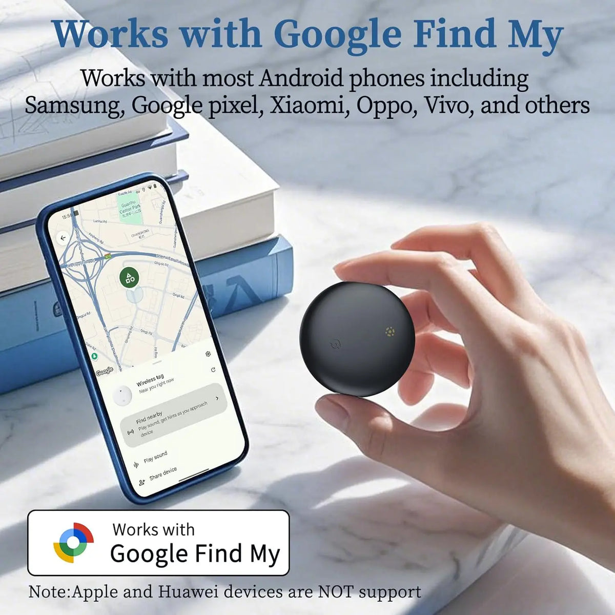Bluetooth Tracker Tag for Android Key Finder Compatible with Google Find My Tracking Tag Item Finders for Keys,Luggage, Suitcase