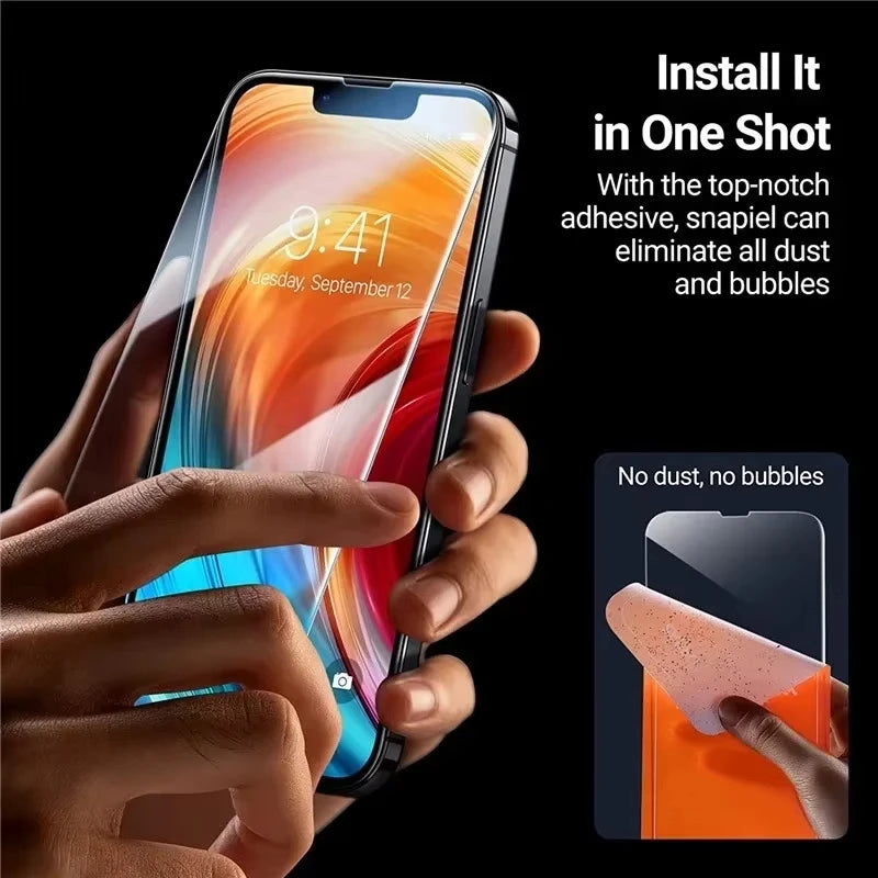 1-3Pcs Tempered Glass for iPhone 14 13 12 11 15 16 17 18 Pro Max Mini Screen Protectors for iPhone Air XR XS 7 8 Plus 16e Glass