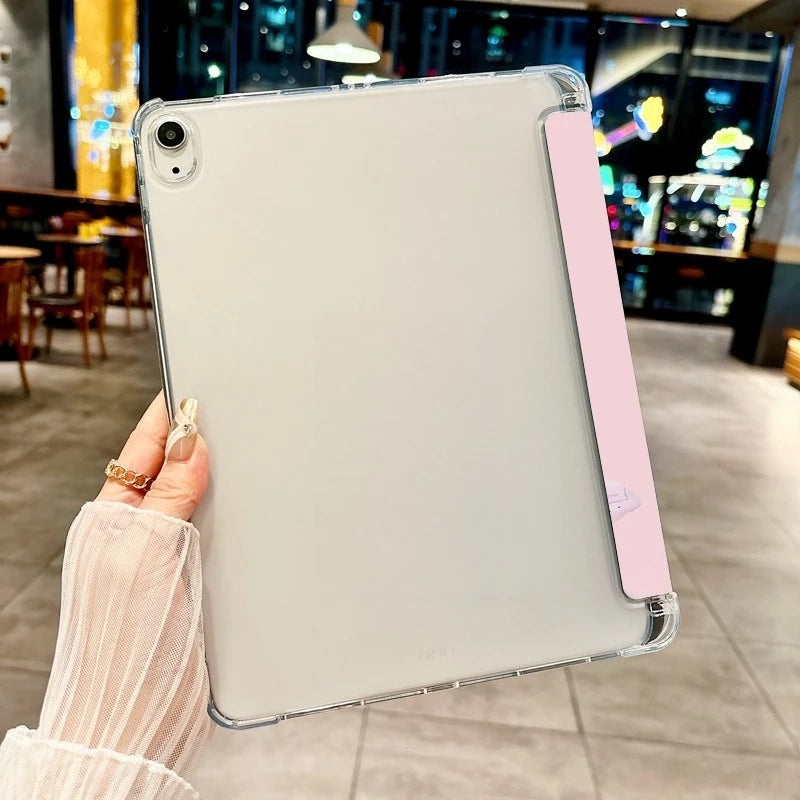 Pink and elegant&fragrant Lily PAD CASE For iPad pro 10/11/2020/6th/7th /8th /Air 3rd/Air 4th/9th gen/Air 5th Gen 2022/Air 11