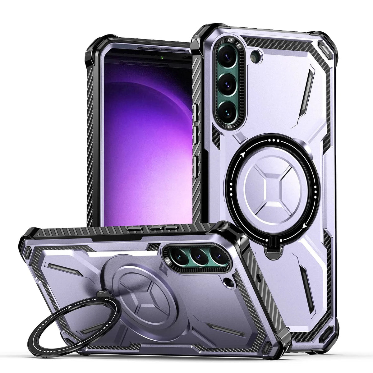 Stand Case for Samsung Galaxy S25 S24 S23 S22 S21 Ultra [Compatible with Magnetic][Invisible Magnet Kickstand] Anti-Drop Cover