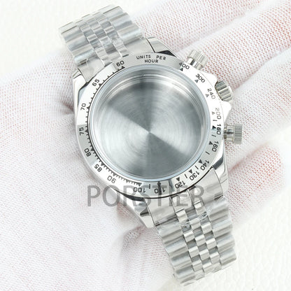 40mm VK63 Watch Case 100m Waterproof for Daytona VK63 VK64 Movement 316L Stainless Steel Presidential/Jubilee/Oyster Bracelet