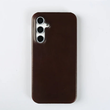 Handmade Genuine Leather Case For Samsung Galaxy S23 FE S20 S20FE 5G S22Plus S21 Aesthetic Vintag Pattern Phone Shell Back Cover