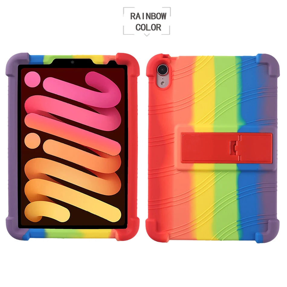 For iPad 11th 10th Pro 11 13 Air 4 5 10.9 7th 8th 9th 10.2 Air 3 10.5 5th 6th Mini 4 5 6 7 Kids Case Soft Silicon Tablet Cover