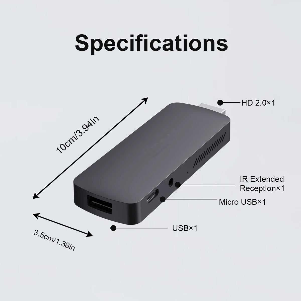 Velec Smart TV Stick I96 D6 Android 14 4K H.265 Decode Quad-Core Dual WiFi BT5.0 Supports Netflix & YouTube HDTV Android TV Box