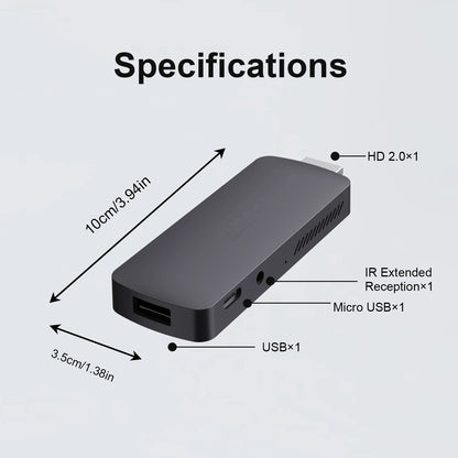 Velec Smart TV Stick I96 D6 Android 14 4K H.265 Decode Quad-Core Dual WiFi BT5.0 Supports Netflix & YouTube HDTV Android TV Box