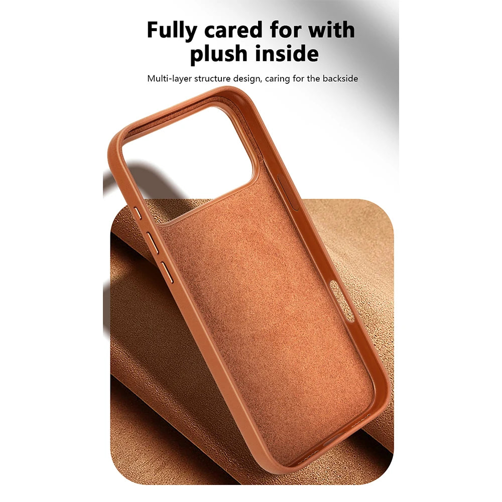 Magnetic PU Leather Phone Case For iPhone 18 17 Pro Max 16 15 14 Plus 13 Air For Magsafe Wireless Charging Shockproof Cover