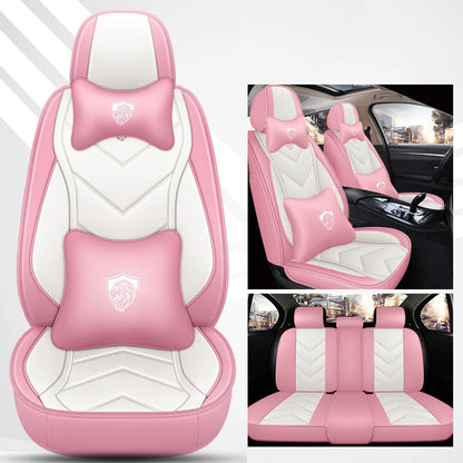Leather Car Seat Covers For Fiat Toro Bravo Freemont 500 Argo Seat Leon Ibiza Arona BMW E39 Auto Interior Accesorios Waterproof
