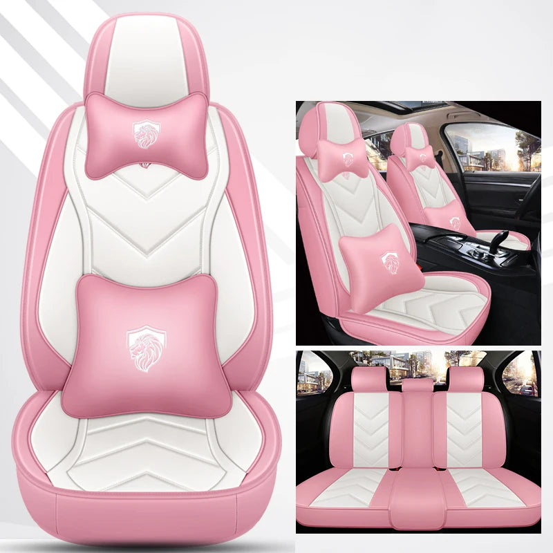 Leather Car Seat Covers For Fiat Toro Bravo Freemont 500 Argo Seat Leon Ibiza Arona BMW E39 Auto Interior Accesorios Waterproof