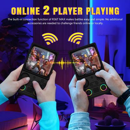 R40 Retro Handheld Game Console 4.0 Inch IPS Screen 720*720 EmuELEC System Built-in 22000+ Games Portable Video Game Player