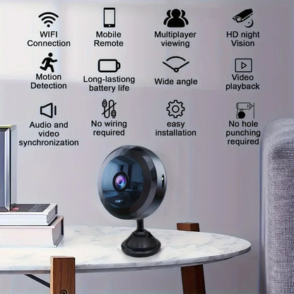 4K Mini WiFi Camera Wireless Security HD Camera Baby Monitor Protection Voice Video Surveillance Night Version Camcorder 2026