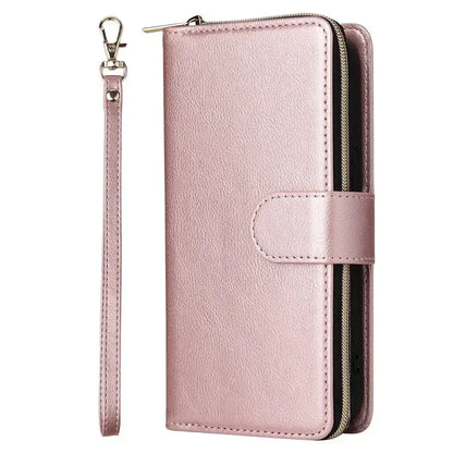 For Samsung S25 S24 S23 S22 S21 S20 FE 5G Zipper Wallet Leather Case For Samsung Galaxy S26 Ultra Note 20 10 Lite S9 Plus Etui