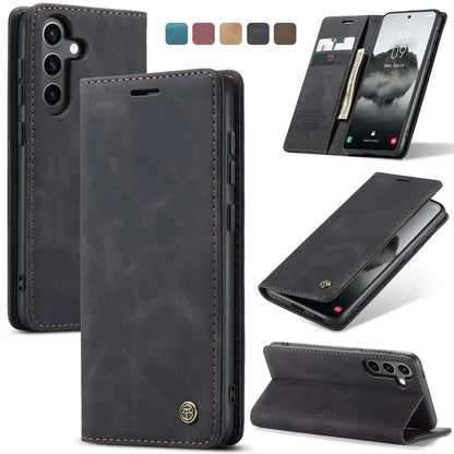 Flip Leather Case for Samsung Galaxy S25 S26 Ultra S24 Ultra S23 FE S22 S21 S20 Plus A17 A16 A36 A56 A15 A55 A35 Wallet Cover