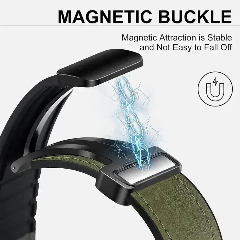 Magnetic Strap For Redmi Watch 6 5 4 Bands Silicone Leather Watchband Correa For Xiaomi Mi Band 9 Pro/8 Pro Bracelet Accessories