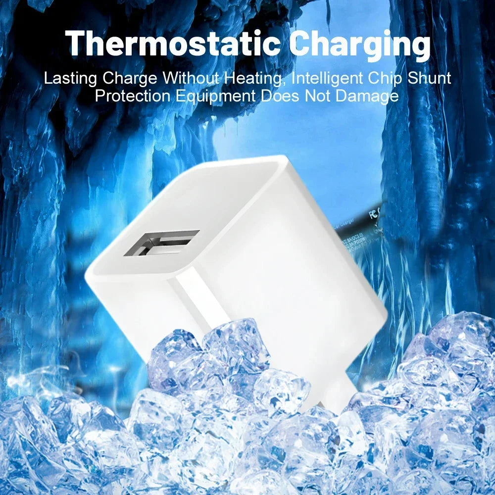 1-5Pcs USB Wall Charger Adapter Fast Charging For iPhone 14 13 12 11 Pro Max XR XS X 8 7 6 Plus for iPad Travel Adapter US Plug