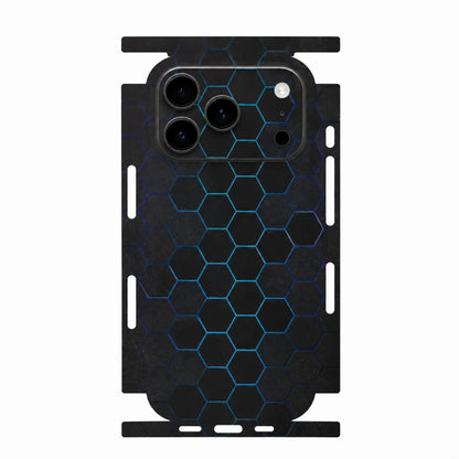 Full Wrap Faux Leather 3D Embossed Back Skin for iPhone 17 16 15 14 13 Pro Max Anti Scratch Rear Protective Film Sticker