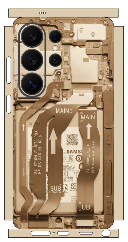 MIX002 Skins Grain Film Wrap Phone Back Sticker For SAMSUNG Galaxy S25 S26 Ultra S24 Plus S22 Ultra S22 S21 FE Film