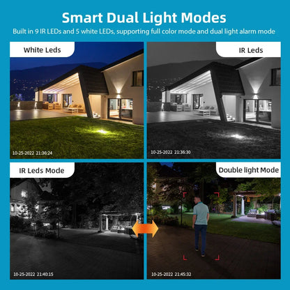 12MP PTZ Wifi Camera IP 8X Digital Zoom Outdoor Dual Screen Color Night Vision 8MP CCTV Video Surveillance Camera Wireless ICSee