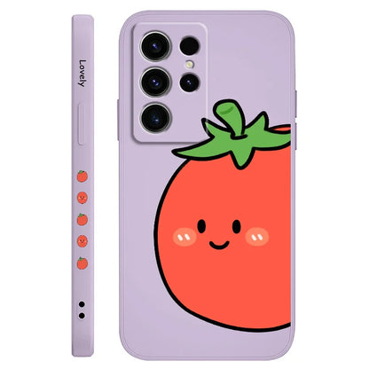 Tomato And Egg Phone Case For Samsung Galaxy S25 S24 S23 S22 S21 S20 S10 S10E Ultra Plus FE Note 20 Ultra Plus Cover