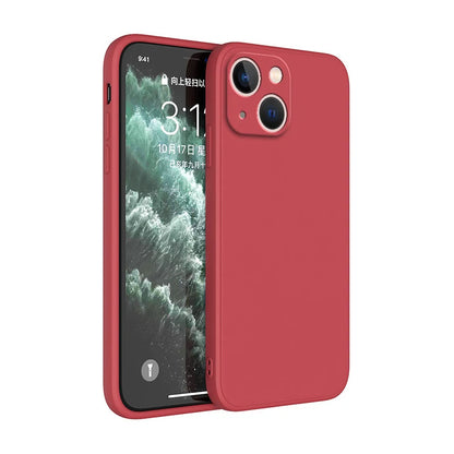 Original Square Liquid Silicone Phone Case for iPhone 14 13 7 8 Plus X XR XS 11 12 Pro Max SE 2 3 Luxury Camera Protective Cover