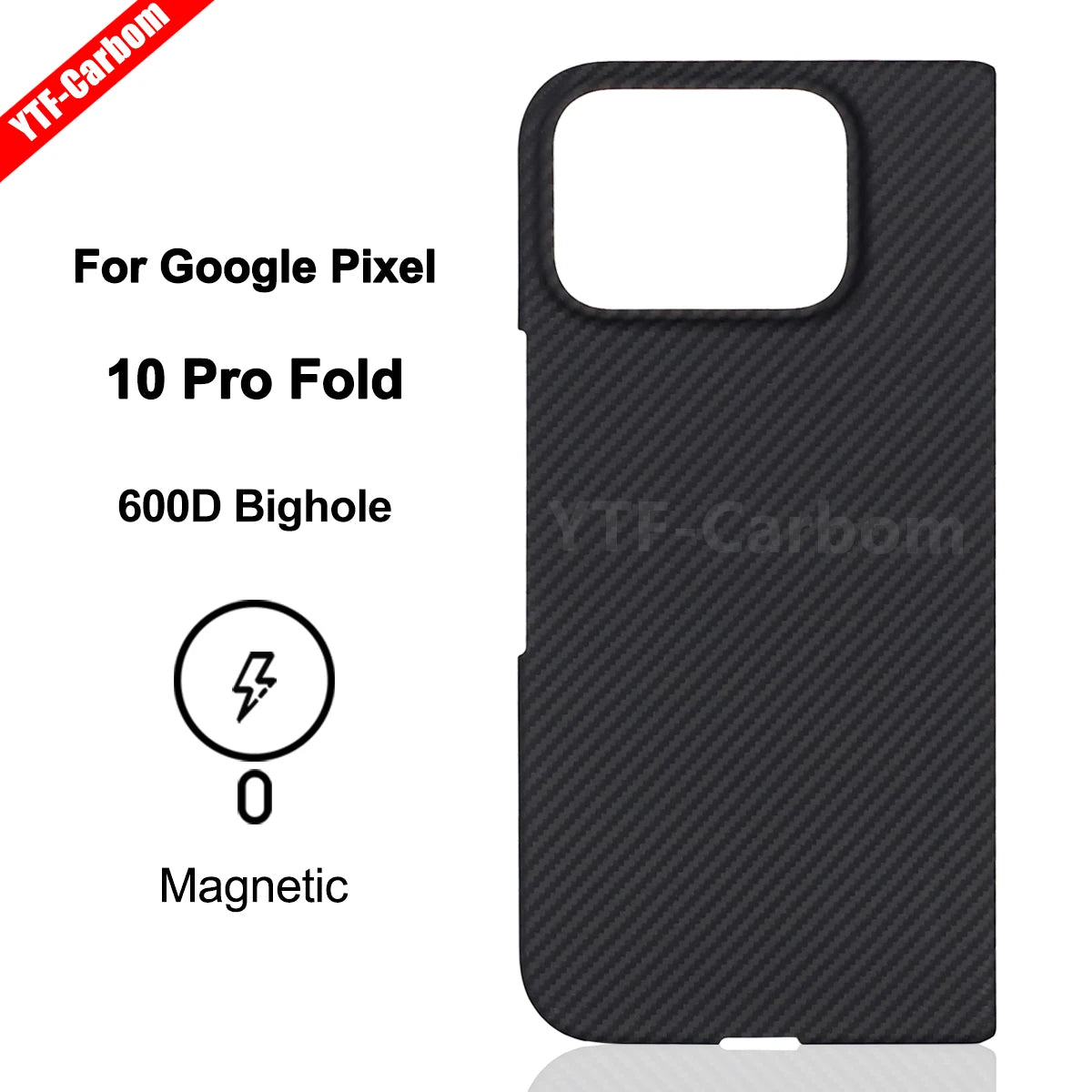 YTF-Carbon New Style for Google Pixel 9/10 Pro Fold Kevlar Carbon Fiber Hinge Protection Cover Ultrathin 11 Pro Fold Phone Case