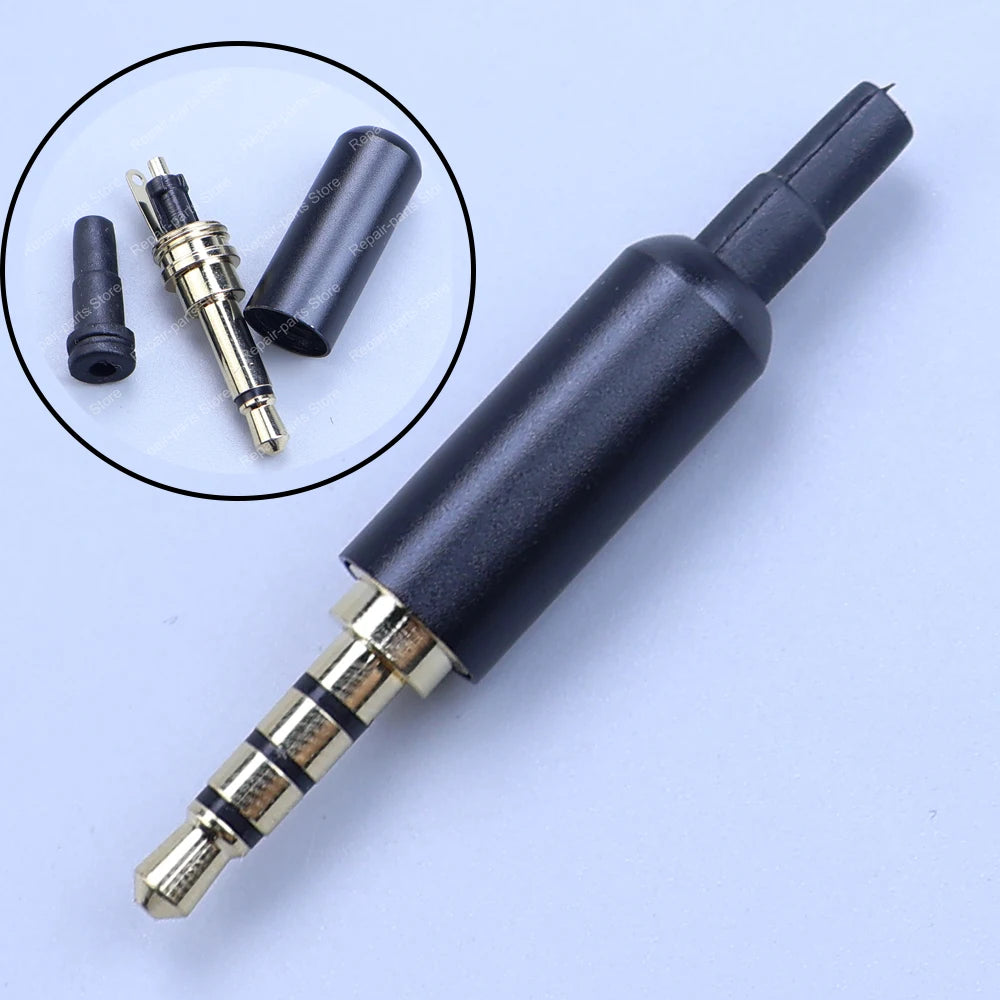 JCD 3.5MM Stereo Headphone Plug 2/3/4 Pin Male Gold-Plated Audio Adapter Set Speaker Headphone Jack AUX Solder Wire Connector