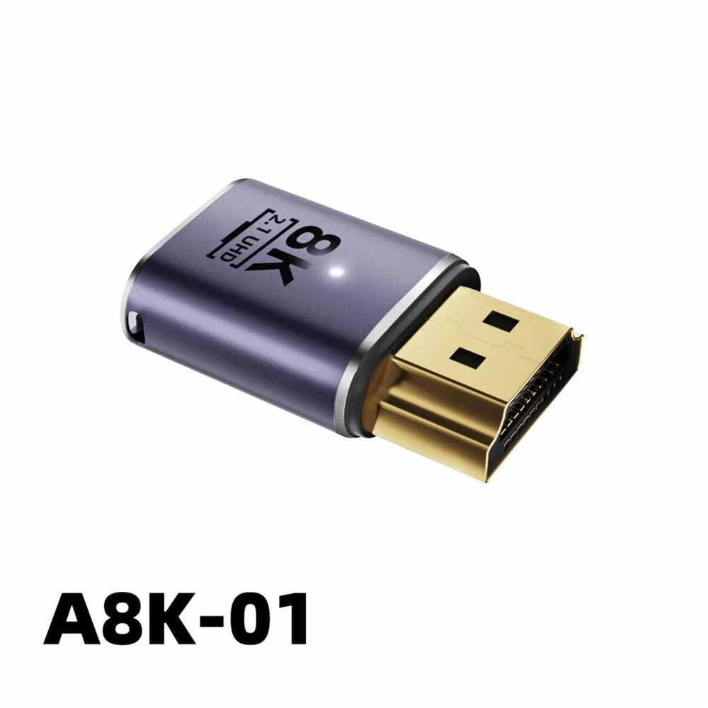 Mini /Micro 8K HDMI 2.1 Cable Connector Adapter 270 90 Degree Angle 2 Pieces Male to Female Converters Cable Adaptor Extender HD