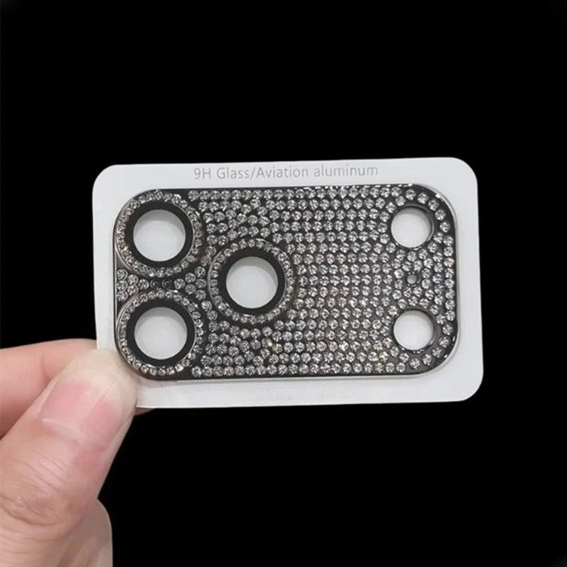 Bling Glitter Rhinestone Camera Lens Protector Full Cover For iPhone 18 17 16 15 14 Pro Max Plus Anti-scratch Camera Protection