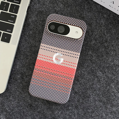 Luxury Ultra-Thin Carbon Fiber Kevlar Pattern Case For Google Pixel 9 Pro XL 8 7 Pro 5G Wireless Charging Rugged Anti-drop Cover