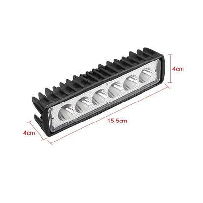 18w 6 LED Car Work Light High Bright Spotlight Universal Offroad Automobile Truck Driving Fog Headlights DRL Driving Lamp 12V