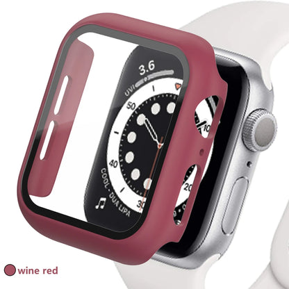 Tempered Glass+Cover for Apple Watch Case Ultra Accessories SE 3 4 5 6 7 8 Iwatch Screen Protector Case 49mm 45mm 41mm 44mm 40mm