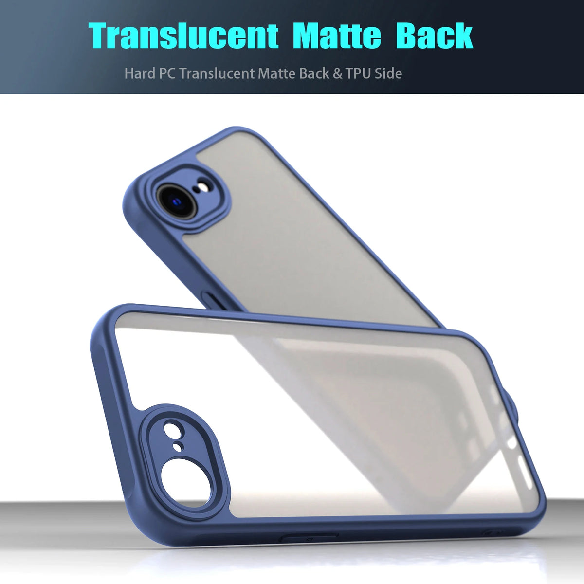 Retro Case for iPhone 17e / 16e , Hard PC Translucent Matte Back & Soft TPU Side Shockproof Proteciton cover for Apple iPhone17e