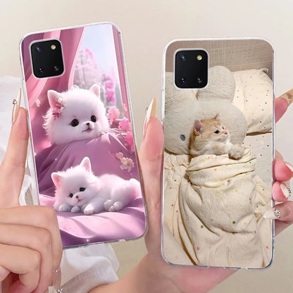 For Samsung Galaxy Note 10 Lite Case SM-N770F Luxury Flowers Painted Cover Soft Silicone Case For Samsung S10 Lite SM-G770F Bags