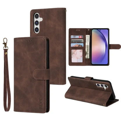 Wallet Card Slot Flip Leather Case For Samsung Galaxy A15 A16 A17 A35 A36 A53 A54 A55 A56 S25 Edge S24 Ultra S23 S22 Plus S20 FE