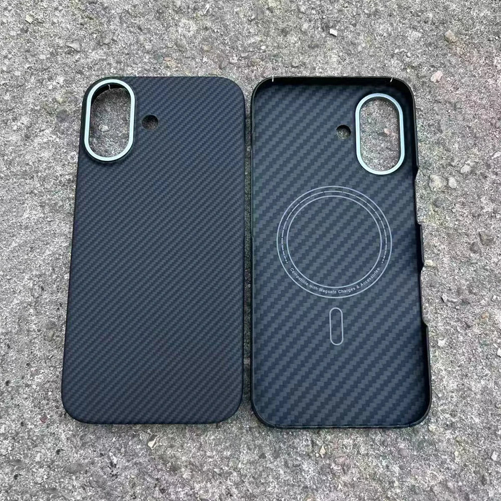 For Magsafe Magnetic Case For iPhone 17 Real Carbon Fiber Luxury Aramid Fiber Back Cover for iPhone 17 Carbon Case capa