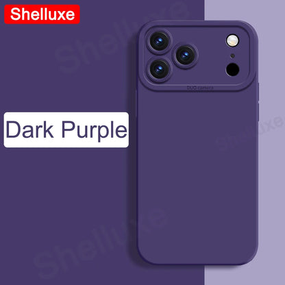 Silky Feel Liquid Silicone Soft Case Shelluxe For iPhone 17 17e 16 16e 15 14 13 Pro Max iPhone17 Air iPhone16 Plus Phone Cases
