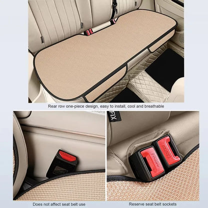 Universal Breathable Car Seat Cushion Ice Silk Non-slip Rear Seat Cushion Wear-resistant Solid Color Auto Protector Mat Pad
