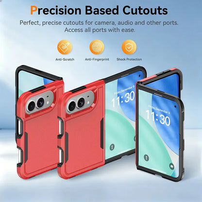 Color Blocking Soft Silicone Anti Drop And Anti Collision Folding Phone Case For IPhone Duo Portable Armor Protection Case