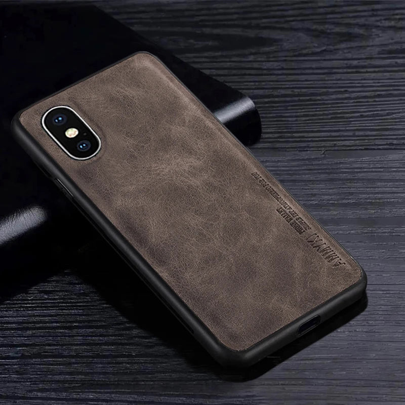 Simple pattern Soft leather cover For Apple Iphone X XS MAX XR TPU Silicone bumper case For For Apple Iphone X XS MAX XR Case