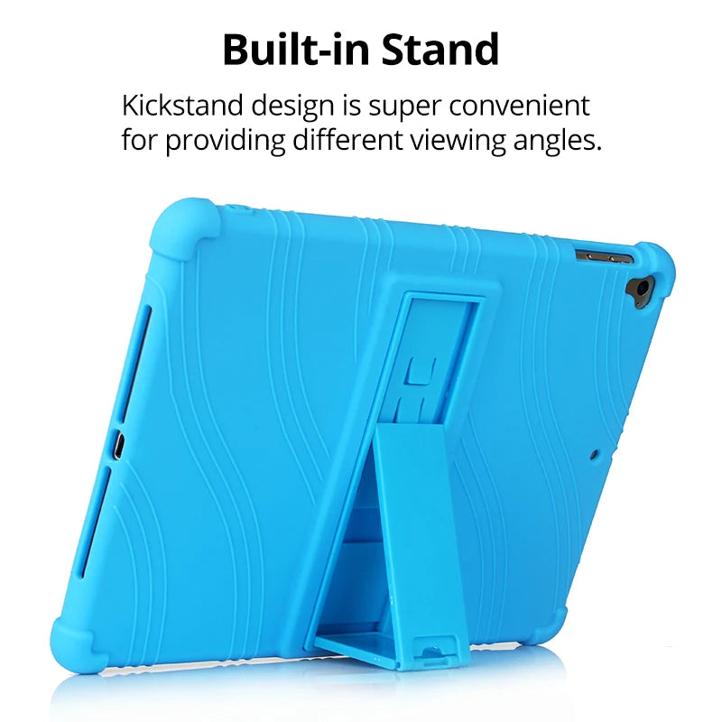 For iPad 11th 10th Pro 11 13 Air 4 5 10.9 7th 8th 9th 10.2 Air 3 10.5 5th 6th Mini 4 5 6 7 Kids Case Soft Silicon Tablet Cover