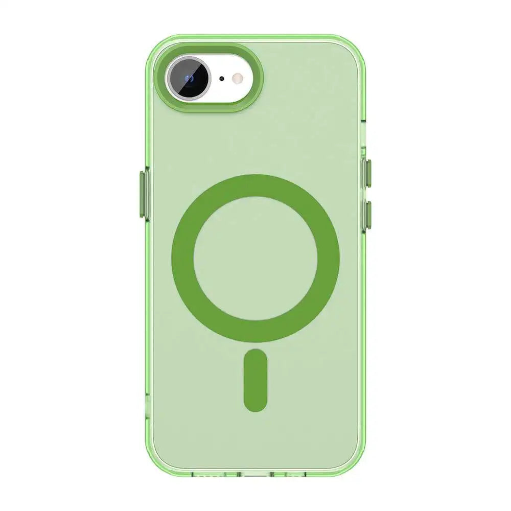 For iPhone 17e 16e Case New Fashion Frosted Transparent Candy Magnetic  Anti-drop Cover For iPhone 17E Wireless Charging Funda