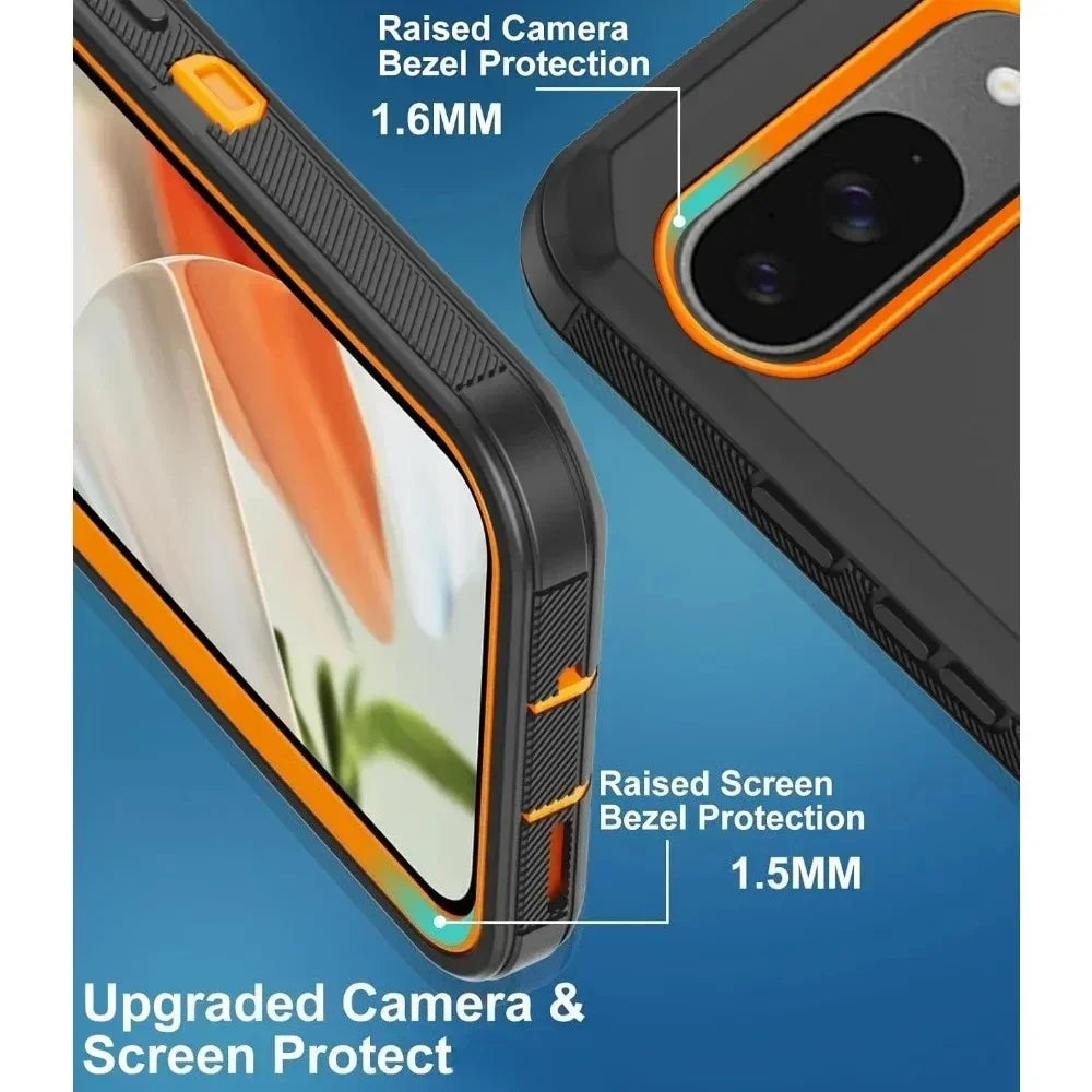 Heavy Duty Armor Matte Impact Resistant Cases for Google Pixel 11 10 9 8 Pro XL 10A 9A 8A Shockproof Rugged Protective Cover
