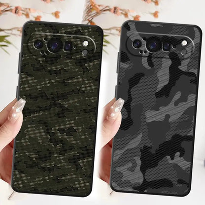Camouflage Pattern Soft Shell Case for Google Pixel 8a 6a 7a 6 7 8 Pro 9a 10 9 Pro XL