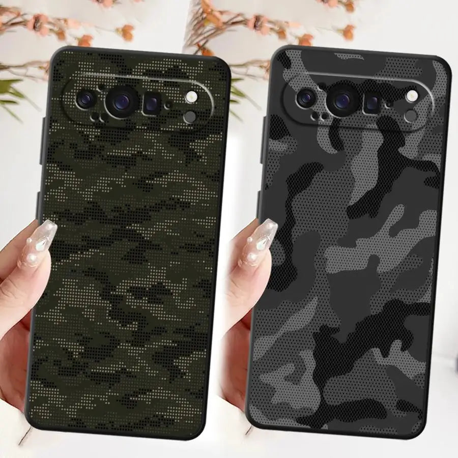 Camouflage Pattern Soft Shell Case for Google Pixel 8a 6a 7a 6 7 8 Pro 9a 10 9 Pro XL
