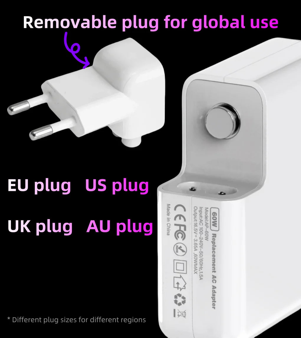 61W MacBook USB-C(Type-c) Laptop Charger For Macbook Air A2337 Macbook Pro A2338 A1706 A1708 M1M2 Smart Chip USB-C Power Adapter