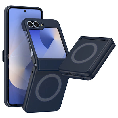 Luxury Original Phone Case For Samsung Galaxy Z Flip 7 8 6 5 4 3For Magsafe Wireless Charge Ring Magnetic Shockproof Hinge Cover