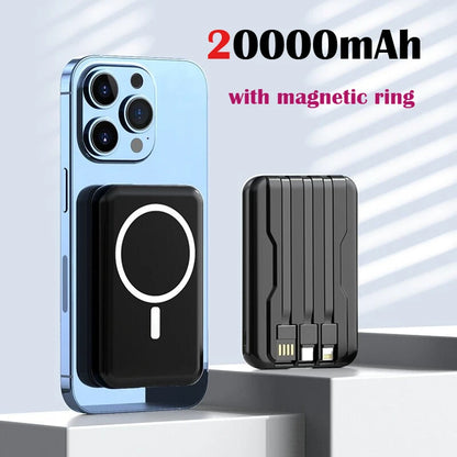 Taepiaai Magnetic Power Bank for Magsafes 20000mAh Wireless PD 22.5W Fast Charger Powerbank External Battery for IPhone Samsung