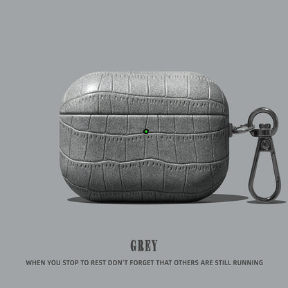 Crocodile Leather Pattern Headphone Case For Airpods 1 2 3 4 AirPods Pro 2 3 Bluetooth Case Plain PC Hard Earphone Cover ﻿